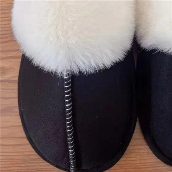 Faux Suede Center Seam Slippers - Picture 13 of 16